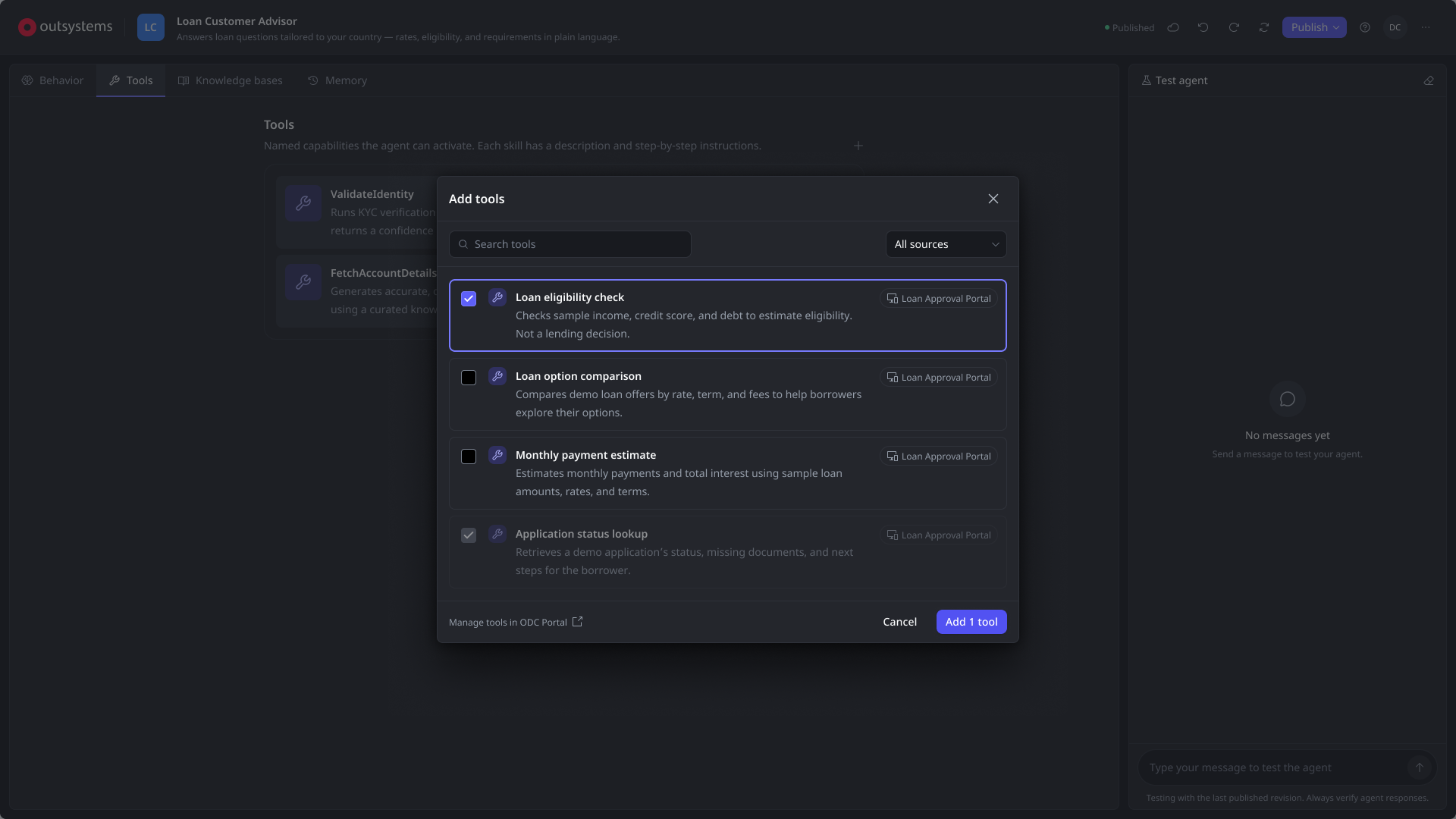 Tool picker: adding tools from across the platform