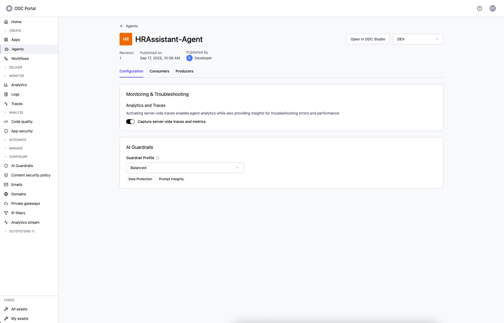 First concept: picking a profile for an agent
