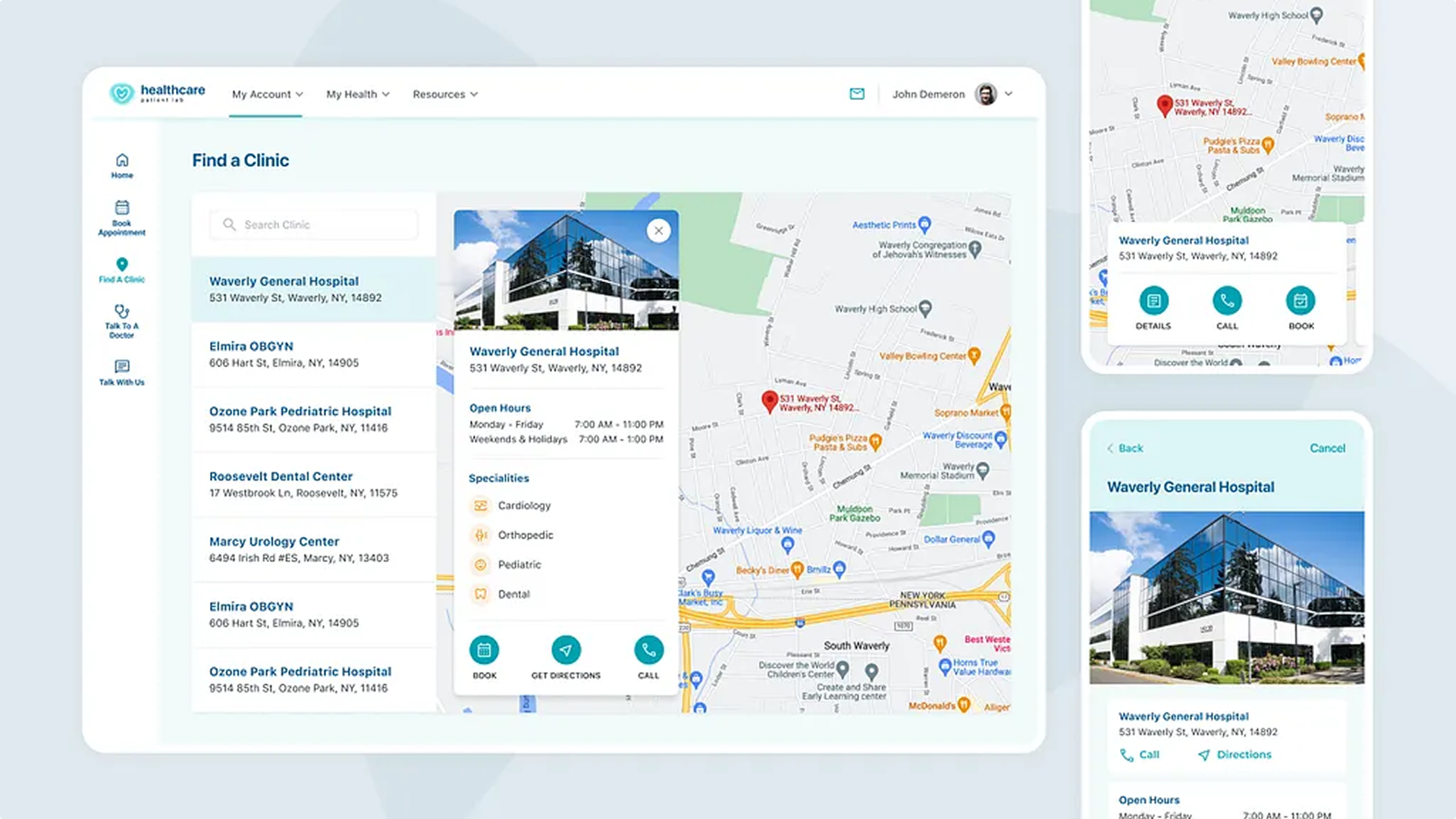 Healthcare clinic app